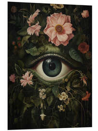 PVC-tavla Eye in Dark Flower
