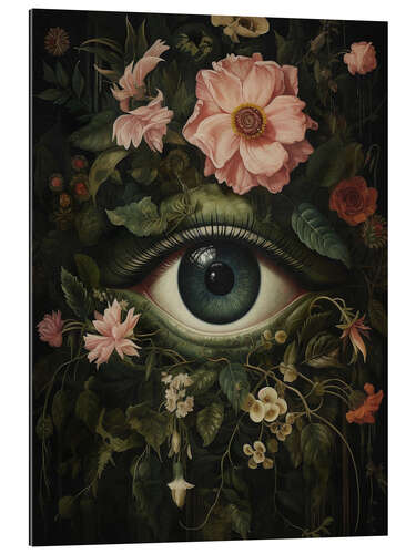Cuadro de plexi-alu Eye in Dark Flower