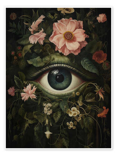 Poster Eye in Dark Flower