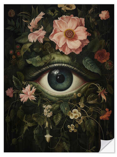 Sisustustarra Eye in Dark Flower