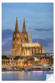 Sticker mural Cologne Cathedral in the evening