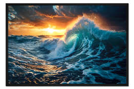 Gerahmter Kunstdruck Raue See