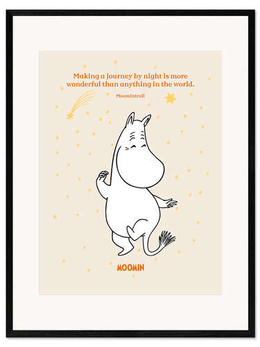Stampa artistica con cornice Moomintroll's Journey by Night