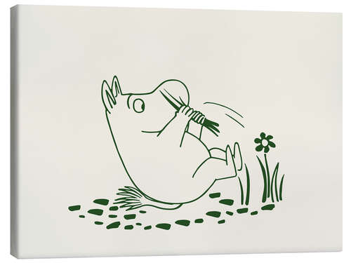 Canvas-taulu Moomintroll playing on the meadow