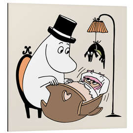 Magnettafel Muminpapa an der Wiege