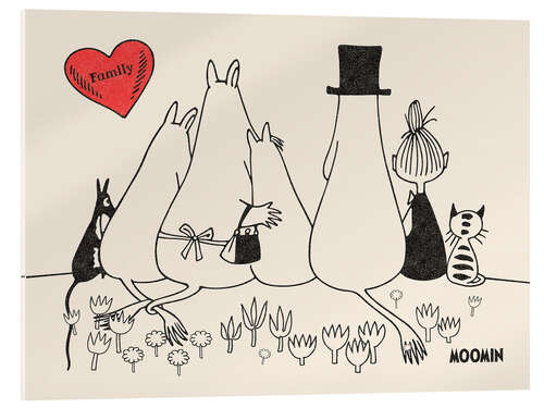 Tableau en verre acrylique Moomin Family