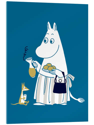 Akrylglastavla Moominmamma serves tea and cookies