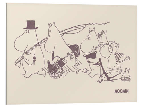 Aluminium print Moomin's boat trip I