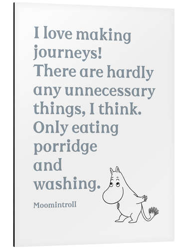 Tableau en aluminium Moomintroll loves making journeys