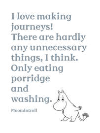 Magnettafel Moomintroll loves making journeys