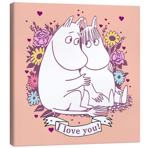 Canvastavla I love you! - Moomintroll and Snorkmaiden