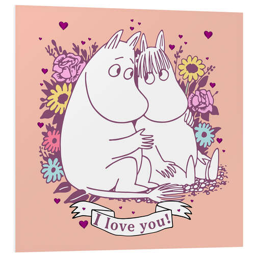 Foam board print I love you! - Moomintroll and Snorkmaiden