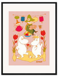 Gerahmter Kunstdruck Mumins Tanzparty I