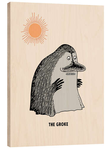 Hout print The Groke