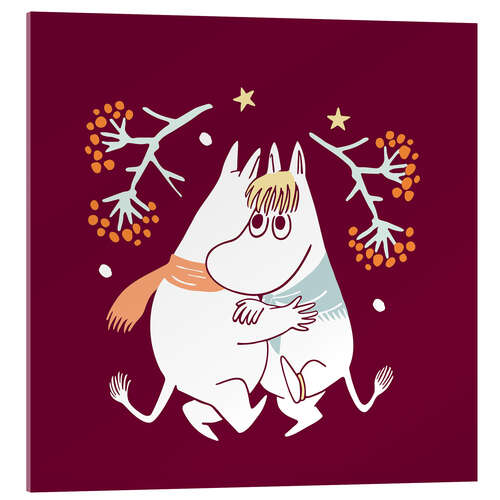 Acrylic print Moomintroll and Snorkmaiden dancing