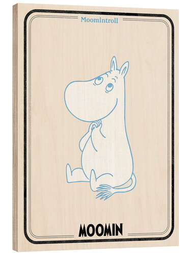 Quadro de madeira Moomintroll I