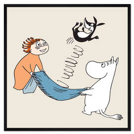 Gerahmter Kunstdruck Trampolin spielen