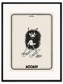 Gerahmter Kunstdruck Stinky auf Skiern