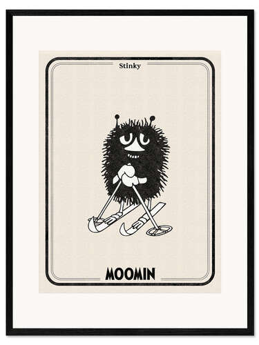 Plakat artystyczny premium w ramie Stinky on skis