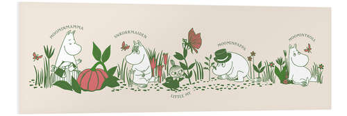 Foam board print In the garden with the Moomins