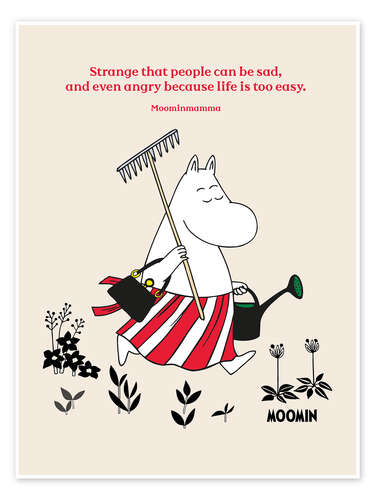 Poster Strange that people can be sad - Moominmamma