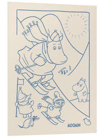 Foam board print Moomins on a skiing holiday I