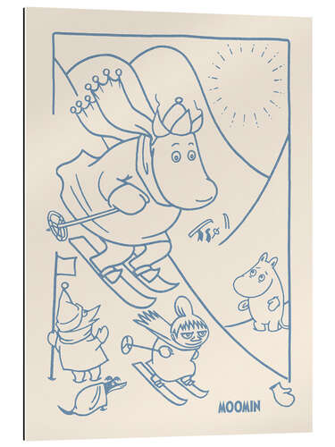 Gallery print Moomins on a skiing holiday I