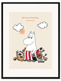 Innrammet kunsttrykk Life is very charming - Moominmamma