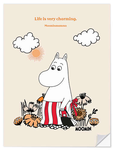 Naklejka na ścianę Life is very charming - Moominmamma