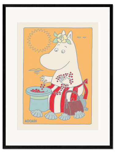 Impresión de arte enmarcada Moominmamma at the beach