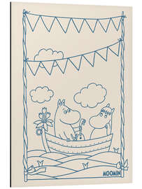 Magnettafel Eine romantische Bootsfahrt