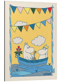 Magnettafel Im Boot mit Mumintroll und Snorkfräulein