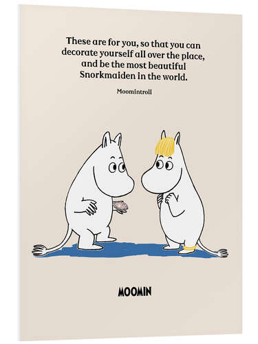 Bilde på skumplate Moomintroll's romantic quote