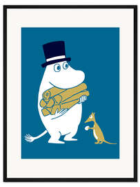 Gerahmter Kunstdruck Muminpapa sammelt Feuerholz