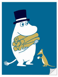 Sticker mural Moominpappa collects firewood