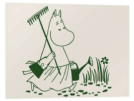 Foam board print Moominmamma in the garden