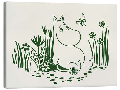 Stampa su tela Moomintroll with butterflies