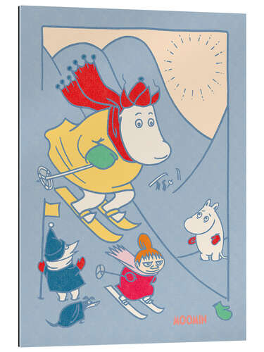 Gallery print Moomins on a skiing holiday II