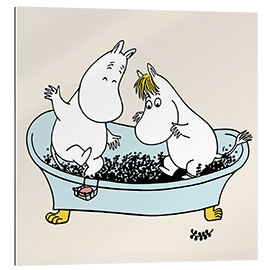 Tableau en plexi-alu Moomintroll and Snorkmaiden stomp the grapes