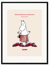 Impression artistique encadrée All nice things are good for you - Moominmamma II