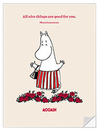 Wall sticker All nice things are good for you - Moominmamma II