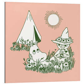 Magnettafel Zelten im Sommer