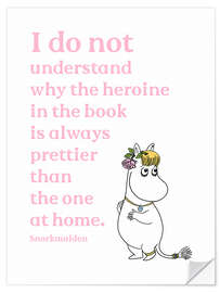 Naklejka na ścianę Why the heroine in the book is always prettier? - Snorkmaiden