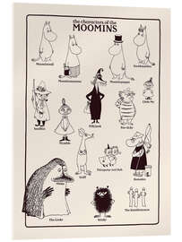 Acrylglas print The characters of the Moomins