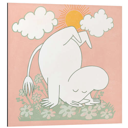 Aluminiumsbilde Moomintroll's somersault on the meadow