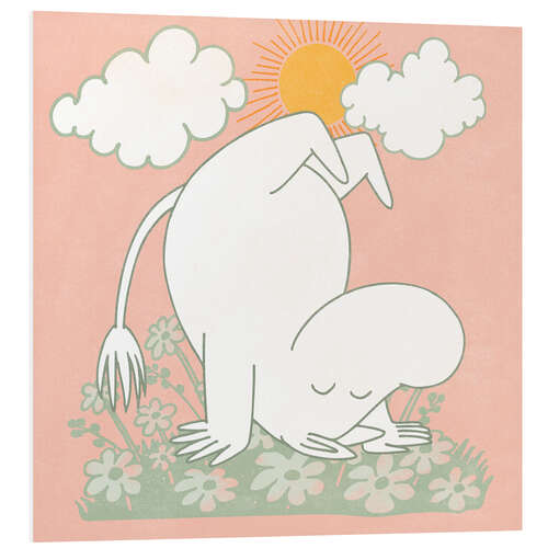 Quadro em PVC Moomintroll's somersault on the meadow