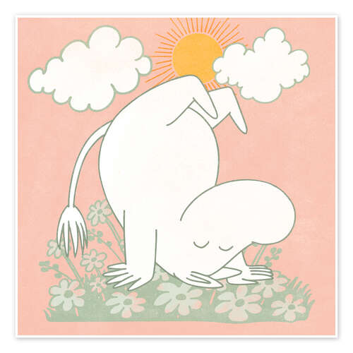 Poster Moomintroll's somersault on the meadow