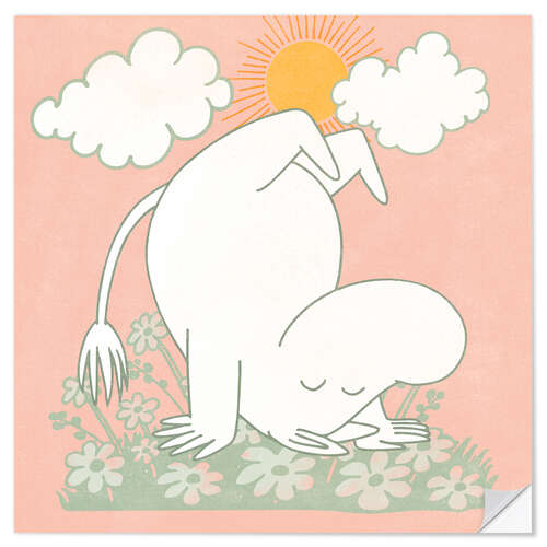 Naklejka na ścianę Moomintroll's somersault on the meadow