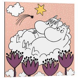 Magnettafel Snorkmaiden und Mumintroll über den Wolken