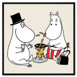 Gerahmter Kunstdruck Mumins Grillparty